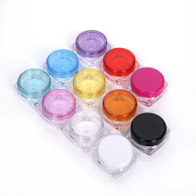 3G and 5g Square PS Plastic Jar Clear Jar for Gift Jar